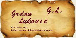Grdan Luković vizit kartica